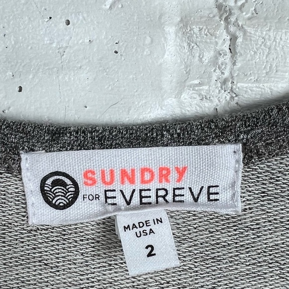 SUNDRY for Evereve “The Weekender” Grey Knit tank dress with tie waist - Picture 4 of 9